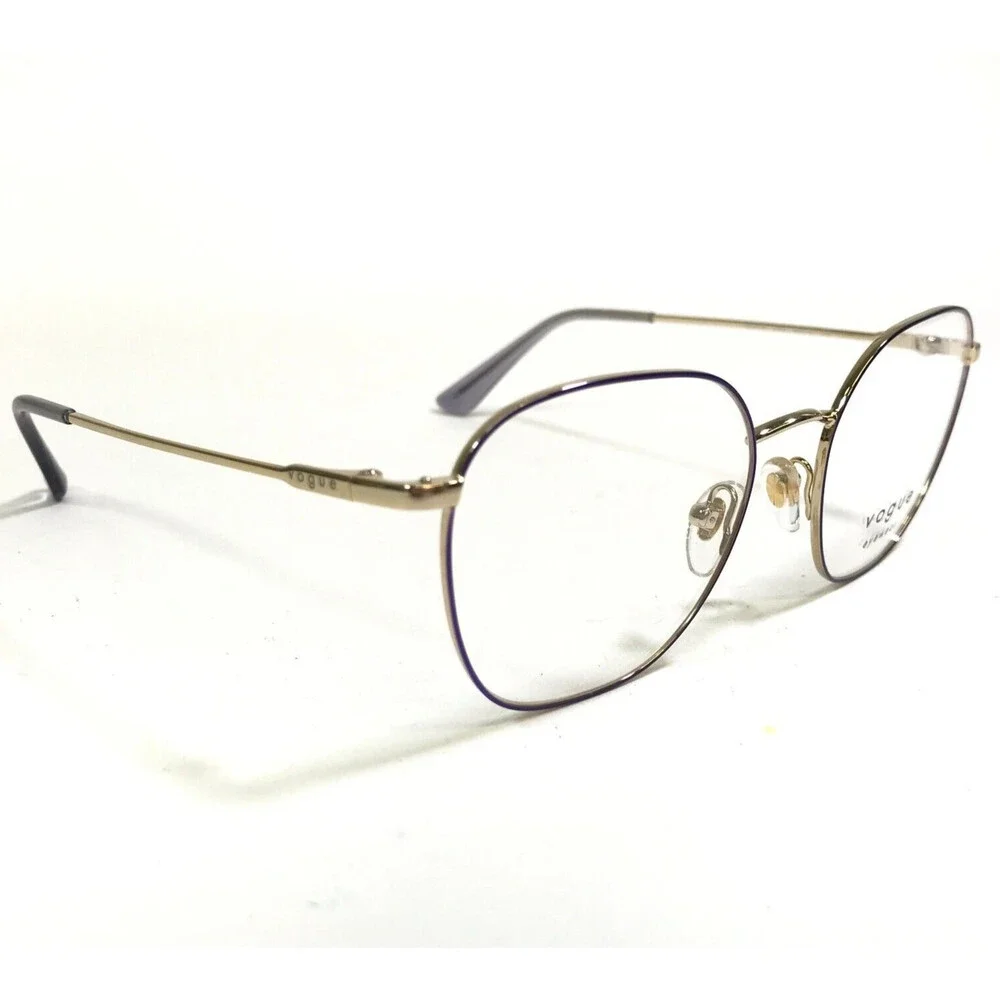 Vogue Eyeglasses Frames VO4178 5140 Purple Gold Oversized Wire Rim 50-18-135
